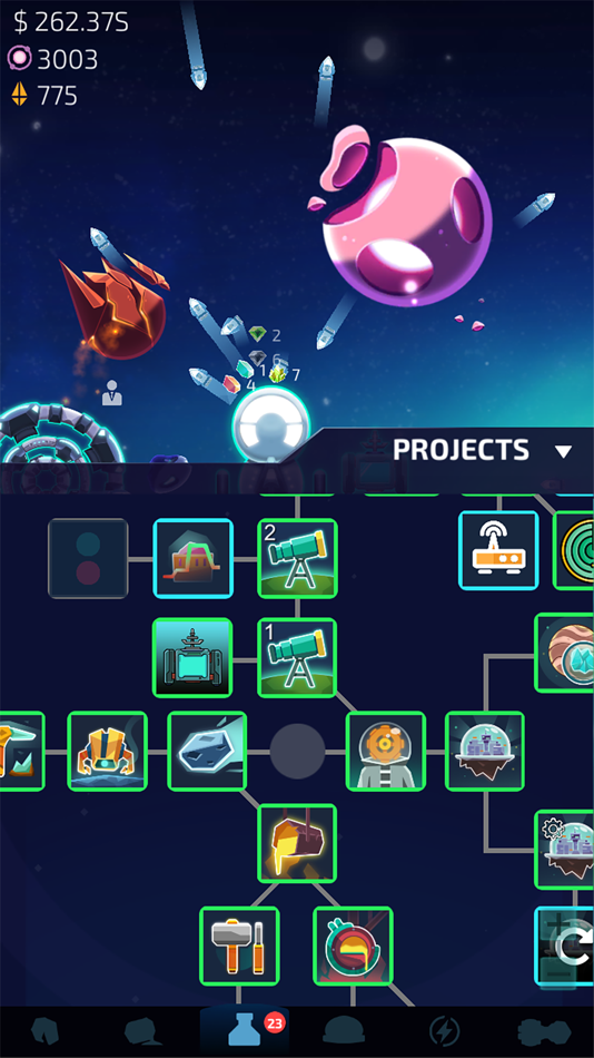 #4. Idle Planet Miner (iOS) Bởi: Tech Tree Games LLC