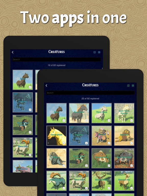 Hyrule Compendium iPad screenshot 7 - Utilities app