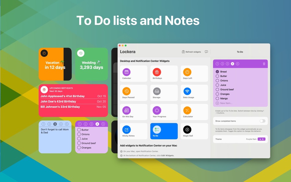 #5. Lockera Widgets (macOS) 由: ImageTasks Inc