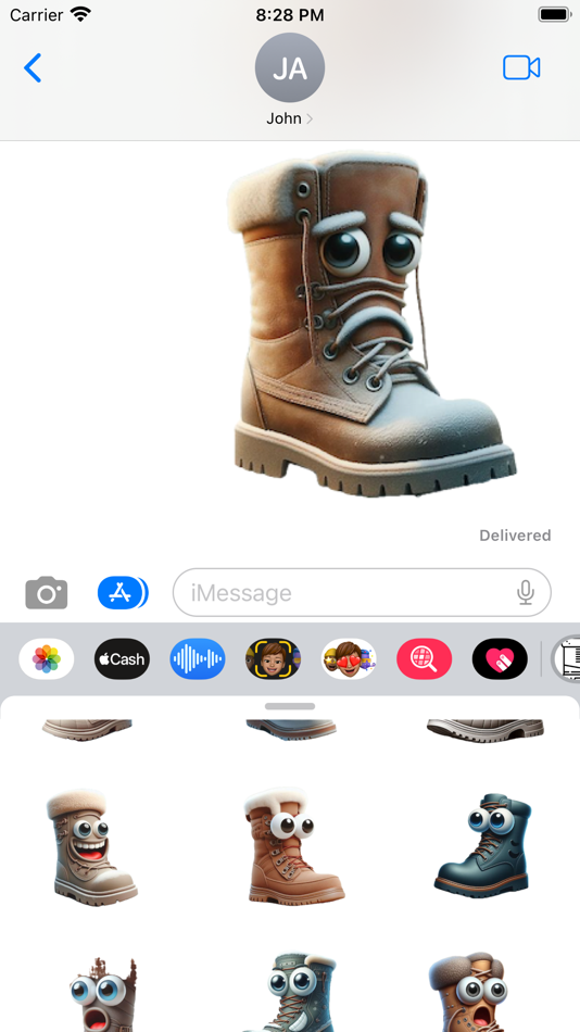 #5. Winter Boot Stickers (iOS) Podle: Paul Scott