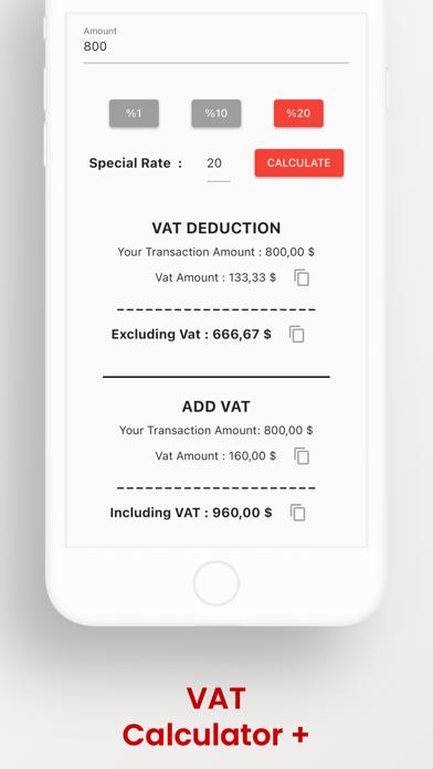 VAT Calculator + Screenshot