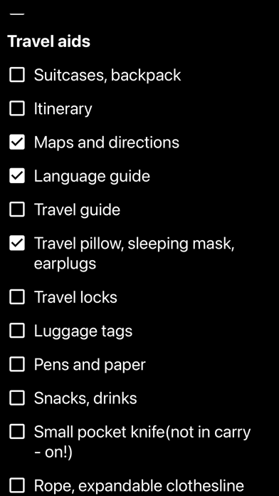 Screenshot #2 pour Travel Packing Checklist