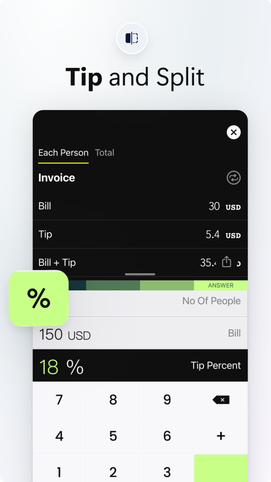 #3. Tip Calculator (iOS) 由: xNeat.com