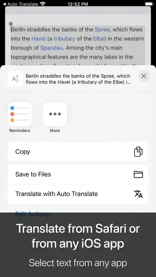 Auto Translate For Safari iPhone Ekran Görüntüsü 3