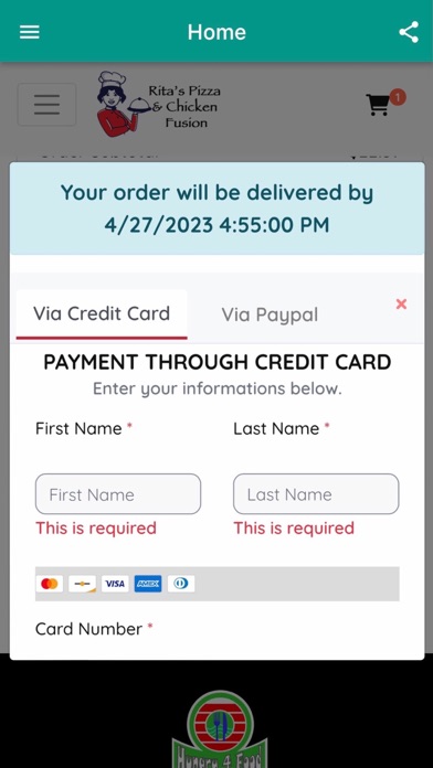 RITA'S PIZZA & CHICKEN FUSION Screenshot