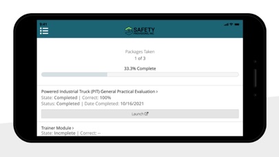 Safety Provisions - Training Screenshot