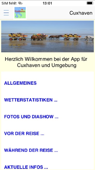 Cuxhaven App für den Urlaub Screenshot