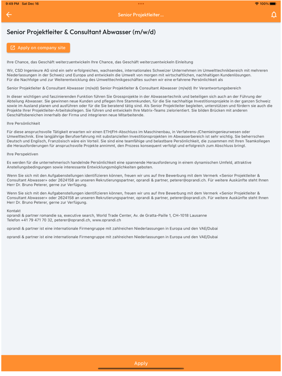Screenshot #6 pour Swiss Bau Jobs