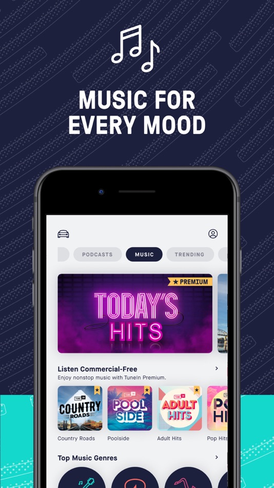 #7. TuneIn Radio: Music & Sports (iOS) 由: TuneIn