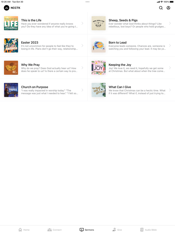NCCTK Church iPad screenshot 3 - Education app