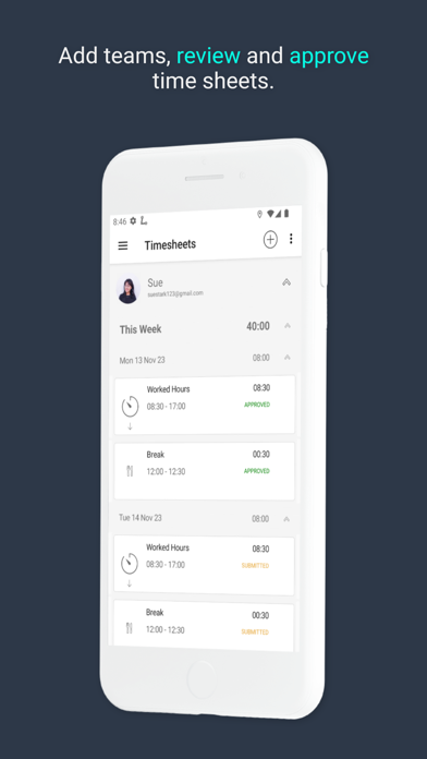Timesheet Express Time Tracker Screenshot