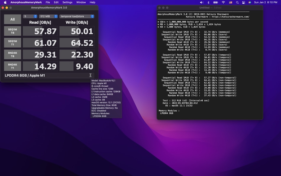 #3. AmorphousMemoryMark (macOS) 由: Katsura Shareware