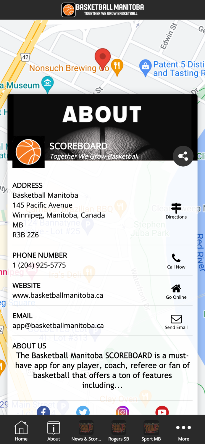Basketball Manitoba Scoreboard