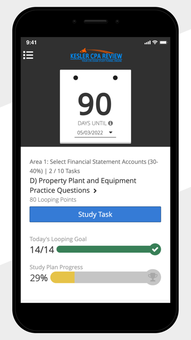 Kesler's CPA Exam Review Screenshot