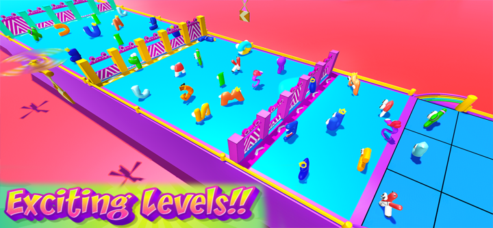 Funny Fall Dudes Knockout Game screenshot 1