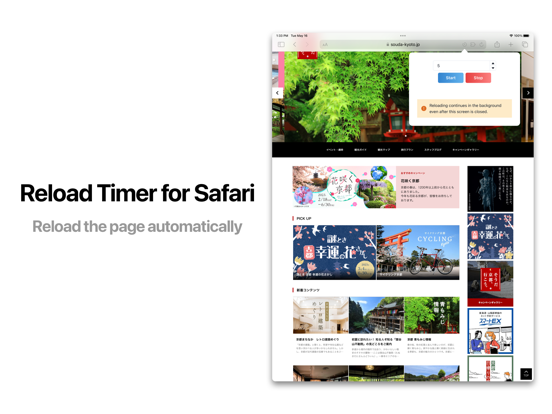 Screenshot #4 pour Reload Timer for Safari