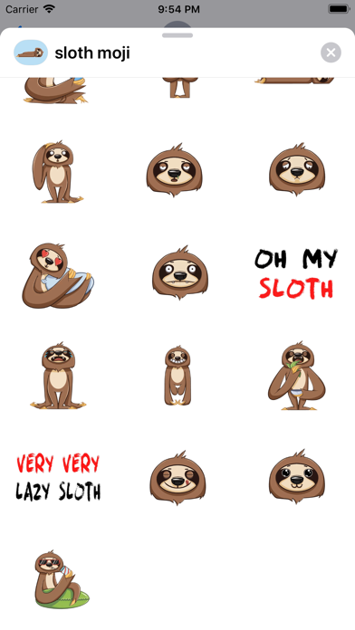 Screenshot #2 pour Sloth emojis & funny stickers