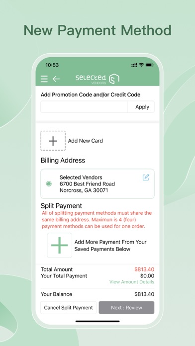 Selectedvendors Screenshot