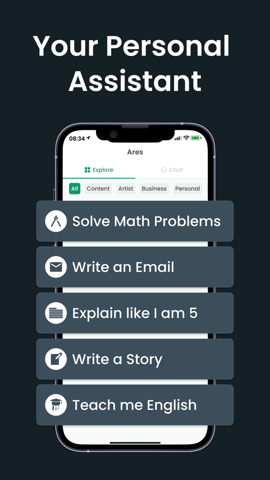 #2. Ares: AI Chatbot Assistant (iOS) Podle: Plantiary