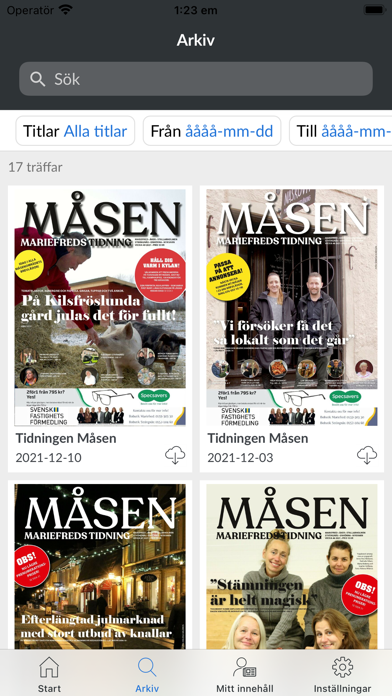 Mariefreds tidning/Måsen Screenshot