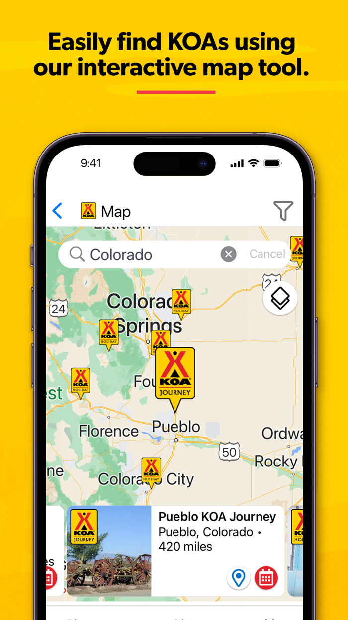 KOA  RV Cabin and Tent Camping