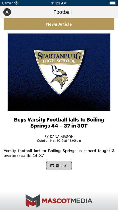 Spartanburg Vikings Athletics Screenshot
