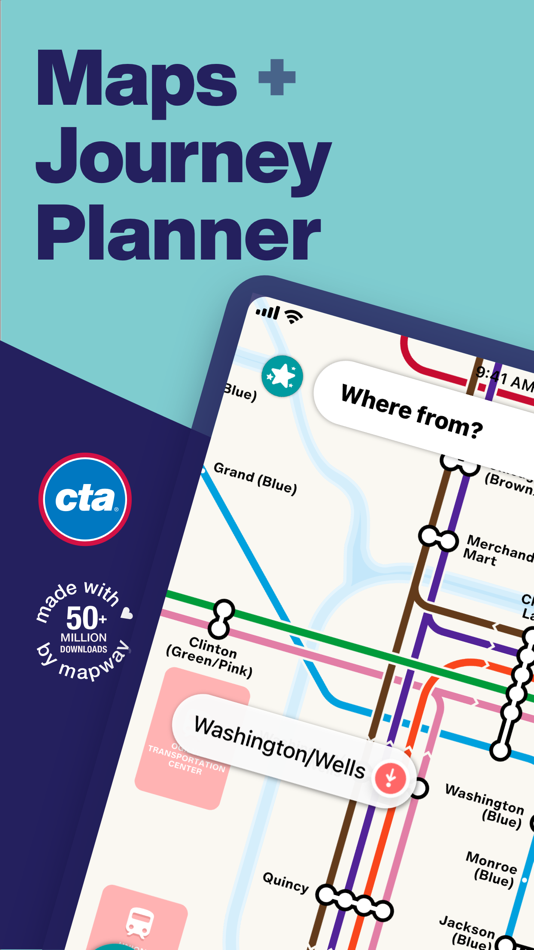 #1. Chicago L Metro Map (iOS) 由: Mapway Limited