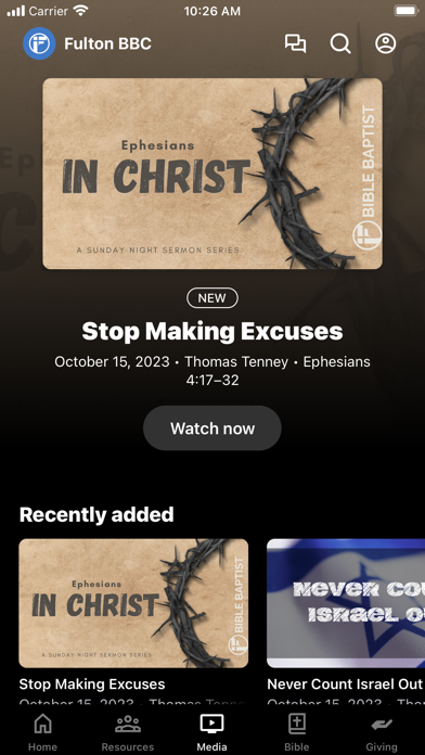 Fulton Bible Baptist Church Screenshot