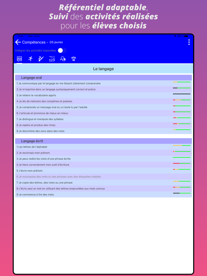 Carnets de Suivi Maternelle