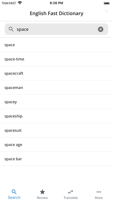 English Fast Dictionary Screenshot