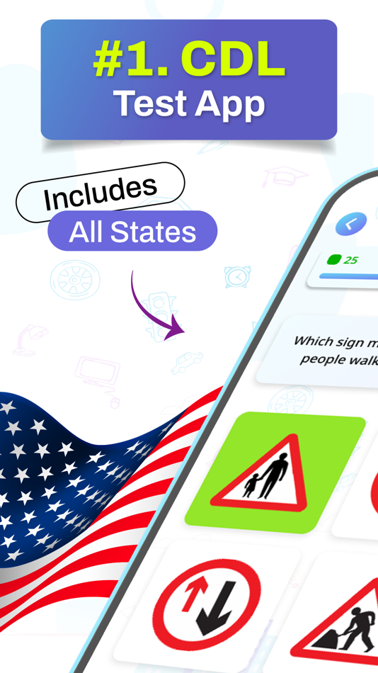 #2. CDL Prep: Permit Practice Test (iOS) 由: Jignesh Thakkar Huf