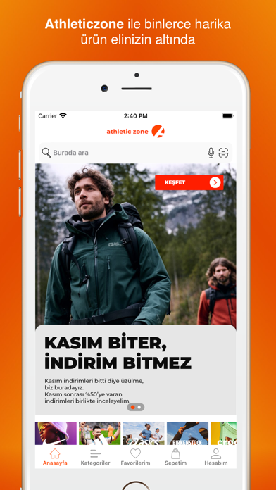 Athletic Zone App Screenshot