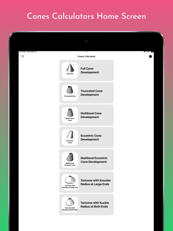 Screenshot #4 pour Cones Calculator Pro