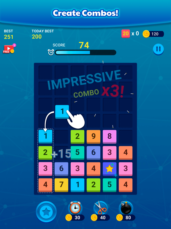 Screenshot #6 pour Merge Blocks: Puzzle Game Fun