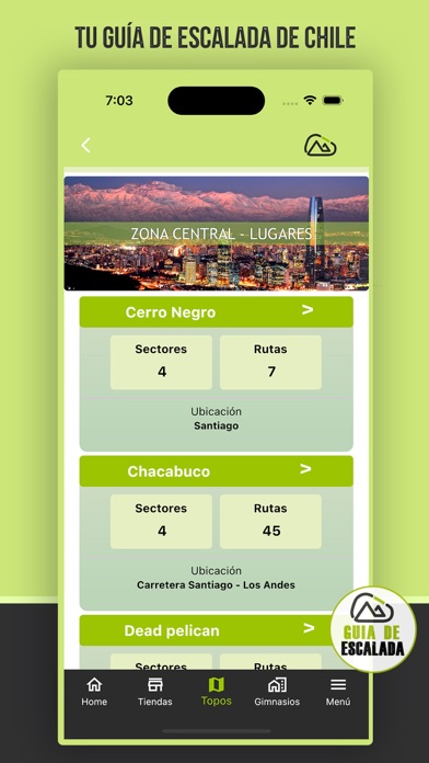 Guía de Escalada Chile Screenshot