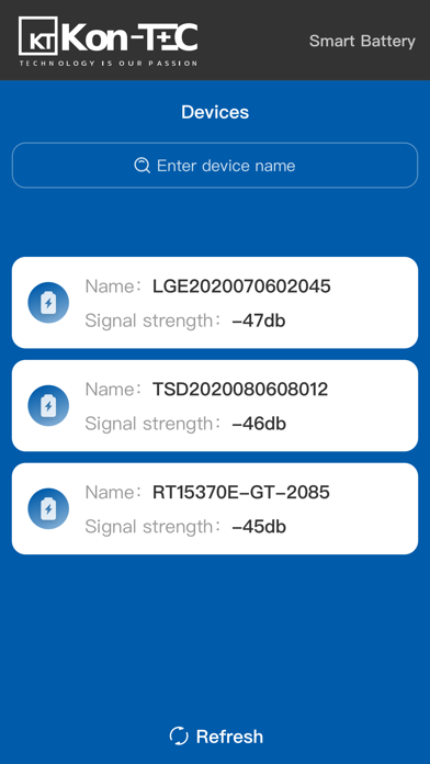 Kon-TEC® Battery Monitor Screenshot