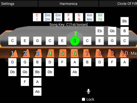 HarpNinja Diatonic Harmonica iPad app afbeelding 2