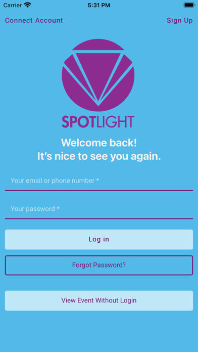 Spotlight Events Screenshot