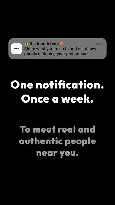 Bench Dating App: Instant Pics Screenshot