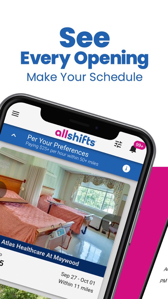 #3. AllShifts (iOS) By: All American Healthcare Services Inc.