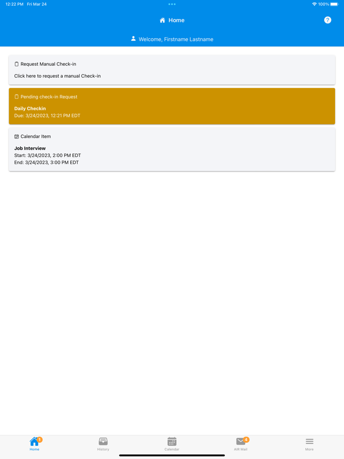 Corrisoft AIR Check-In