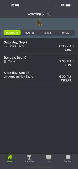 Game screenshot Wyoming Football Schedules mod apk