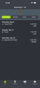 Wyoming Football Schedules screenshot #1 for iPhone