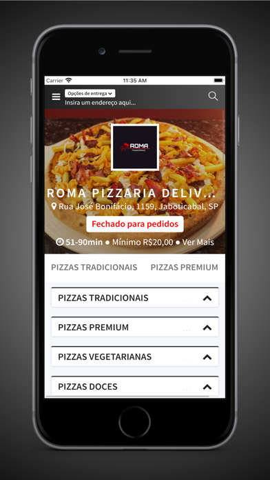 Roma Pizzaria Delivery Screenshot