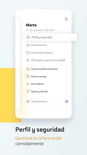 Captura de pantalla de Bankinter Móvil en iPhone 5