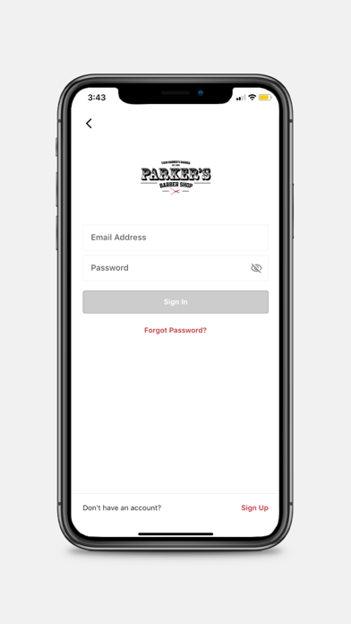 Parker's Barber Shop App Screenshot