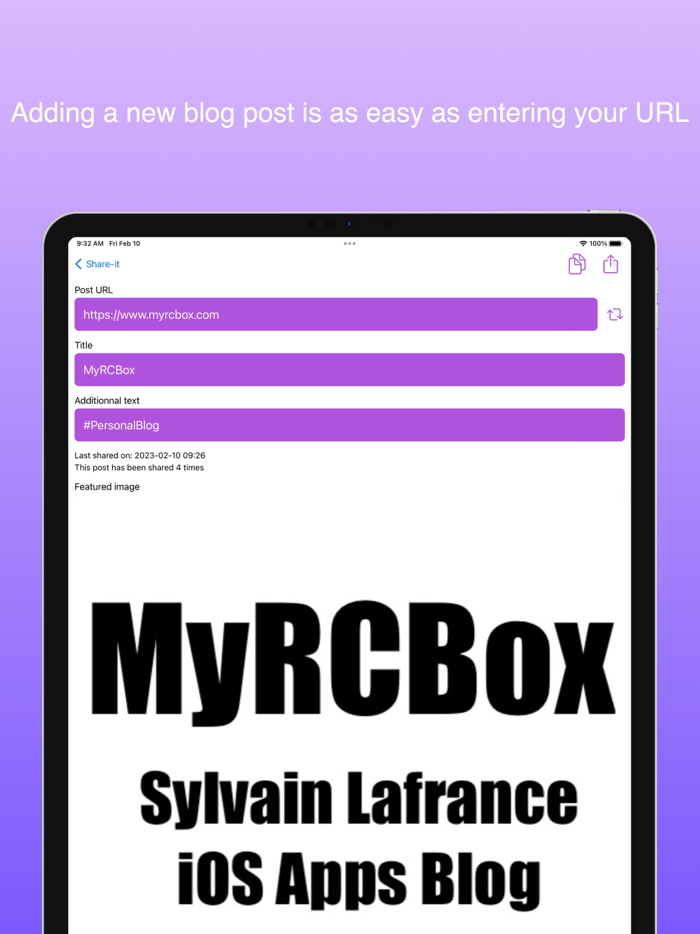 Share-it - App for bloggers