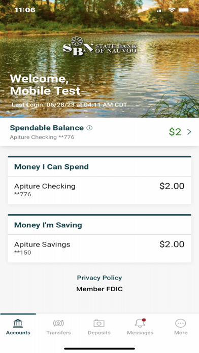 State Bank of Nauvoo Screenshot