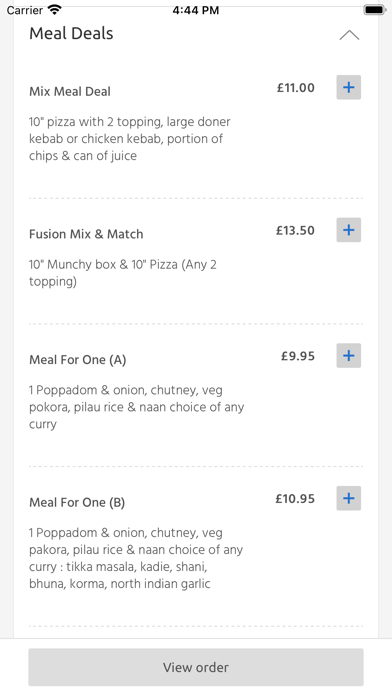 Fusion Takeaway, Dundee Screenshot