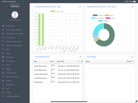 Salix Reservations iPad screenshot 4 - Productivity app